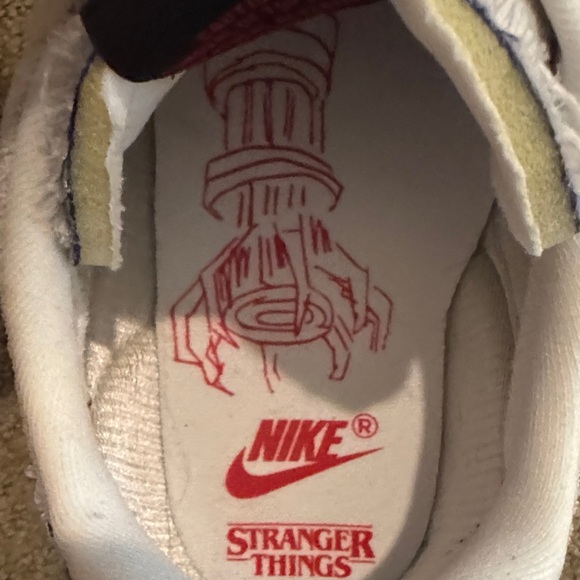 Nike x Stranger Things Custom Design Cortez Size 12  Cj6107-100 - Picture 4 of 7
